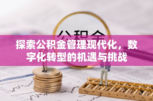 木里探索公积金管理现代化，数字化转型的机遇与挑战