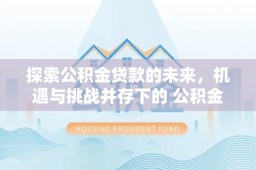 木里探索公积金贷款的未来，机遇与挑战并存下的 公积金贷款风险防控