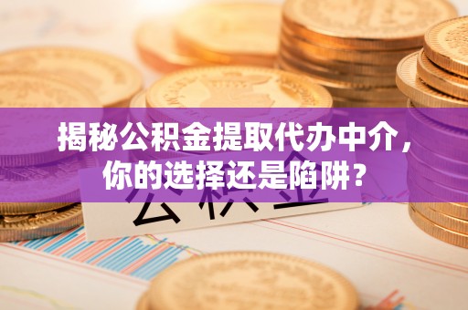木里揭秘公积金提取代办中介，你的选择还是陷阱？