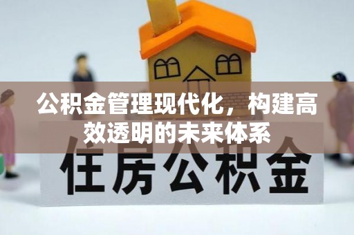 木里公积金管理现代化，构建高效透明的未来体系