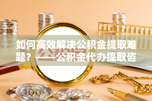 木里如何高效解决公积金提取难题？——公积金代办提取咨询服务全解析